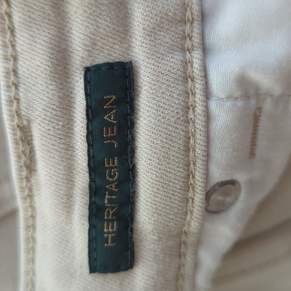 LRL Lauren Jeans Co. Ralph Lauren Heritage Jeans 10P Cream Wheat - Picture 5 of 16